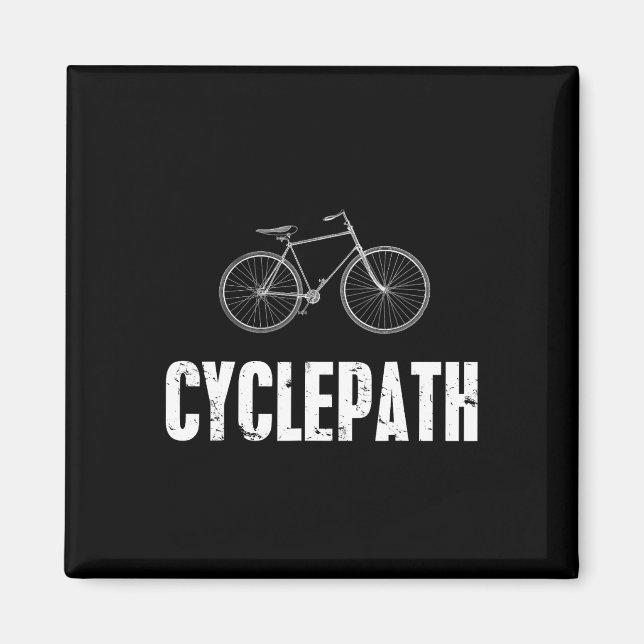 Cycle-path Funny Cycling Mountain Biking Cyclists  Magnet (Front)