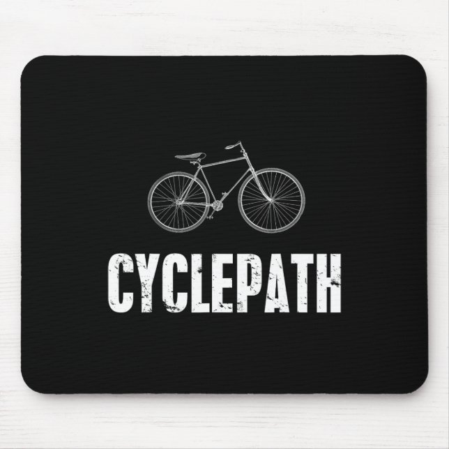 Cycle-path Funny Cycling Mountain Biking Cyclists  Mouse Mat (Front)