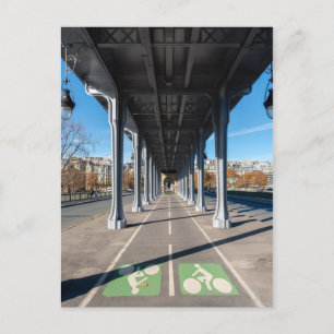 Cycle Path on the pont Bir-Hakeim - Paris, France Postcard