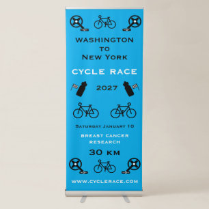 Cycle Race Finish Retractable Banner