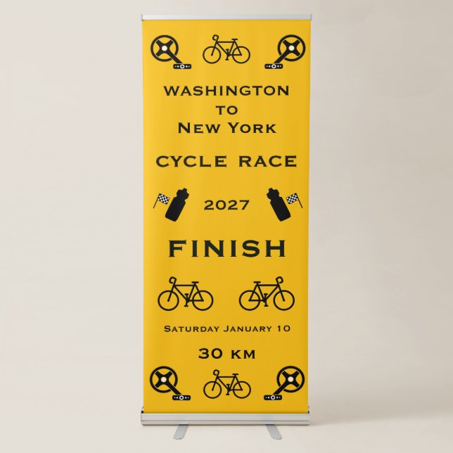 Cycle Race Finish Retractable Banner (Front)