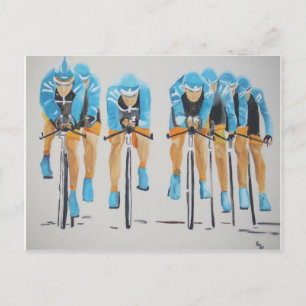 Cycle race postcard