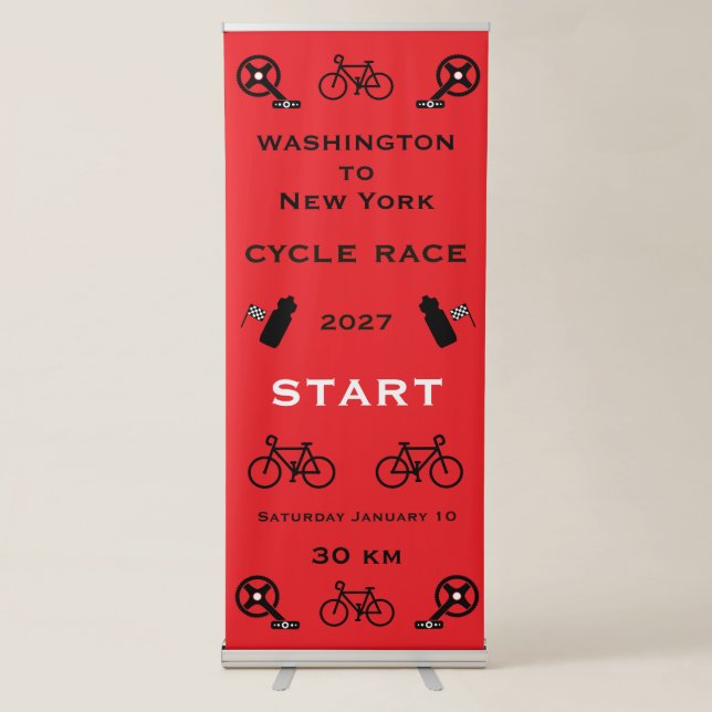Cycle Race Start Retractable Banner (Front)