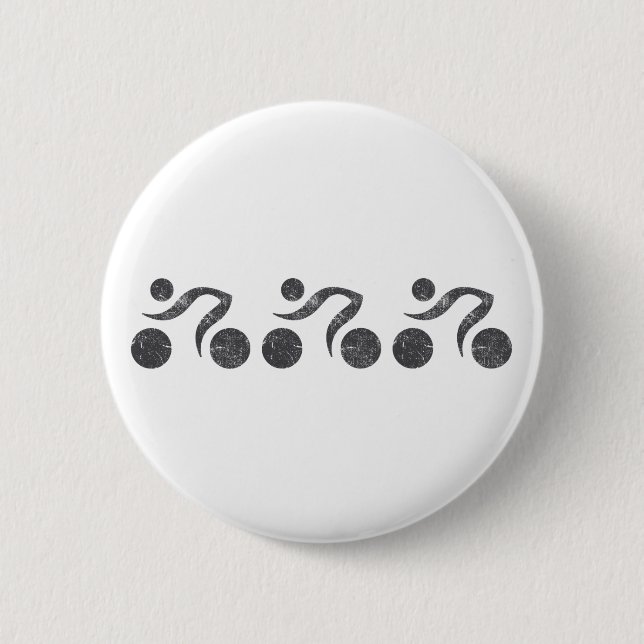 Cyclers in Gray 6 Cm Round Badge (Front)