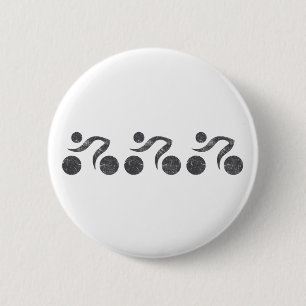 Cyclers in Grey 6 Cm Round Badge