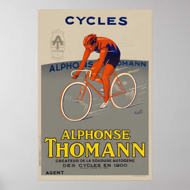 Cycles Alphonse Thomann Bicycle Poster (Front)