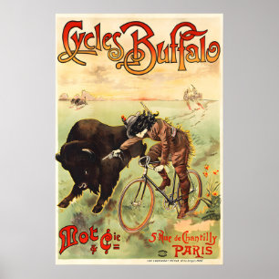 Cycles Buffalo Vintage Bicycle Poster