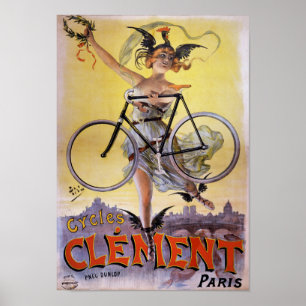 Cycles Clément 1898 Vintage Advertising Poster