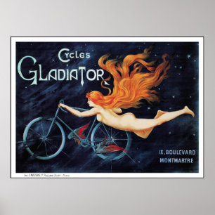 Cycles Gladiator - Vintage Bicycle Poster Print
