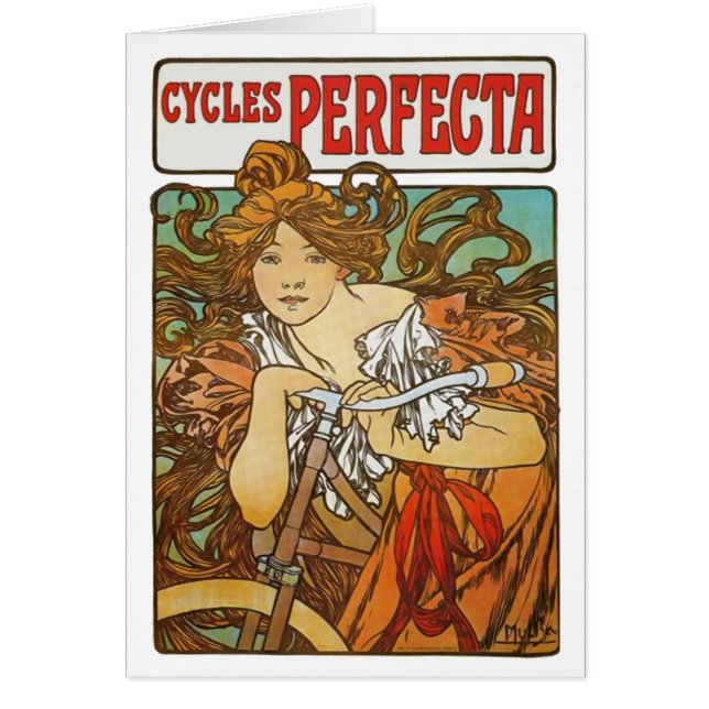 Cycles Perfecta, Alphonse Mucha Fine Art Nouveau (Front)