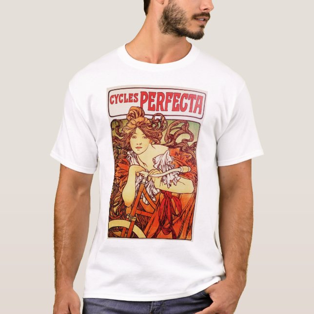 Cycles Perfecta by Alphonse Mucha T-Shirt (Front)