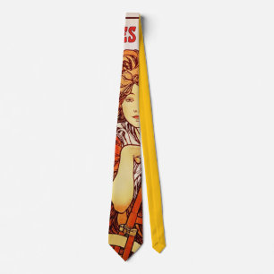 Cycles Perfecta by Alphonse Mucha Tie