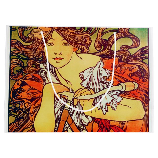 Cycles Perfecta, Mucha Large Gift Bag (Back)