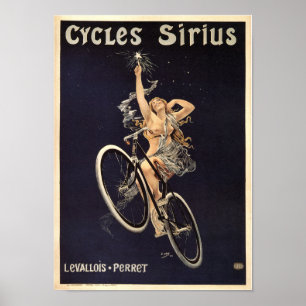 Cycles Sirius, France, Vintage Bicycle Poster