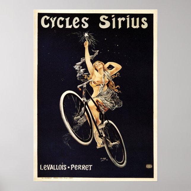 Cycles Sirius Vintage French Poster Advertising (Front)