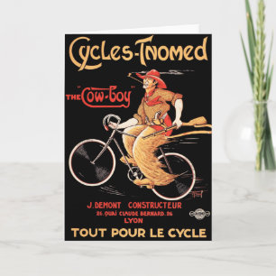 Cycles Tnomed "The Cowboy" Bicycle Holiday Card