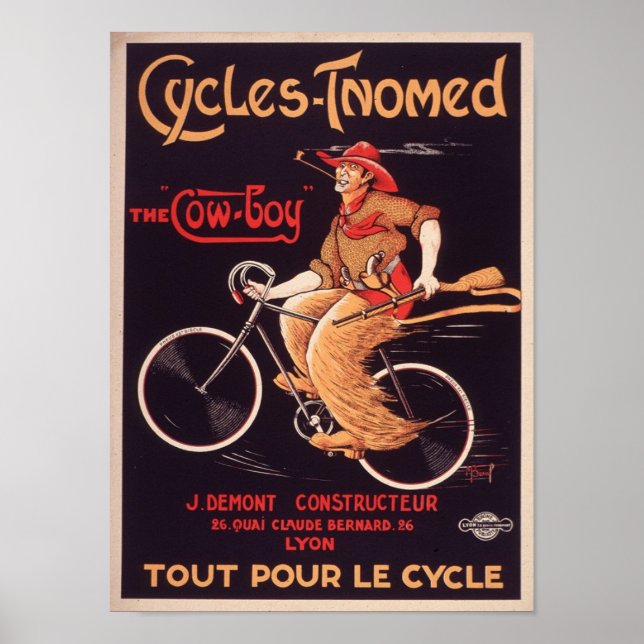 Cycles Tnomed Vintage French Advertising Poster (Front)