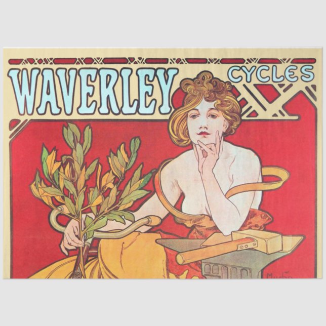 Cycles Waverley, Mucha Tissue Paper (Front)