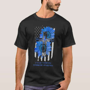 Cyclic Vomiting Syndrome Faith Hope Love Blue Ribb T-Shirt