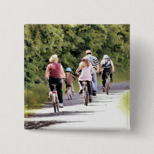 CYCLING 15 CM SQUARE BADGE