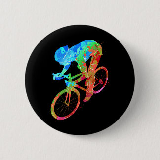 Cycling Abstract Ride Bike Rider Bicycle Athlete 6 Cm Round Badge
