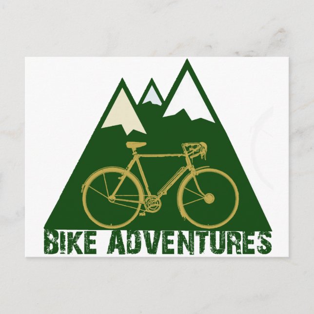 cycling adventure - bikes postcard (Front)