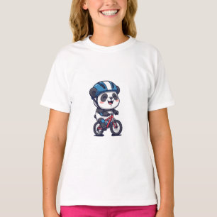 Cycling Adventure Panda Kids T-Shirt