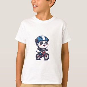 Cycling Adventure Panda Kids T-Shirt
