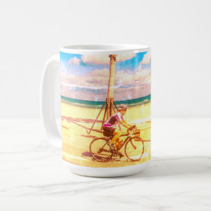 Cycling along the Beach Coffee Mug