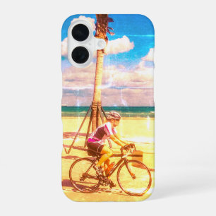 Cycling along the Beach iPhone 16 Case