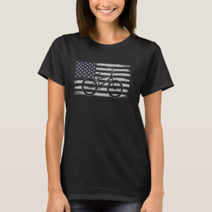 Cycling American Flag Bicycle BMX Bike Cyclist USA T-Shirt
