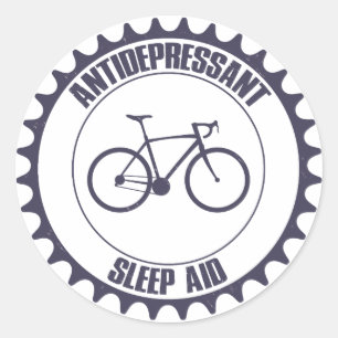 Cycling Antidepressant, Sleep Aid Classic Round Sticker