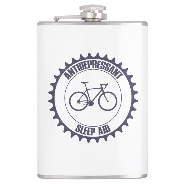 Cycling Antidepressant, Sleep Aid Hip Flask (Front)