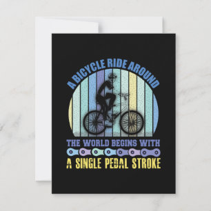 Cycling Art A Bicycle Ride Around Card