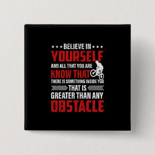 Cycling Art Believe In Yourself 15 Cm Square Badge
