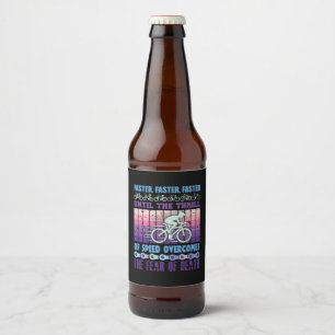 Cycling Art Faster Faster Faster Beer Bottle Label