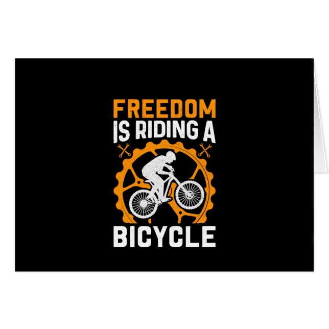 Cycling Art Freedom Is Riding A Bicycle (Front Horizontal)
