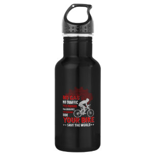 Cycling Art No Gas No Traffic 532 Ml Water Bottle