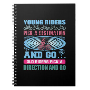 Cycling Art Young Rides Pick A Destination Notebook