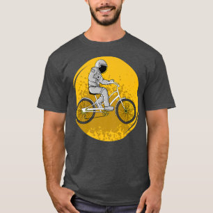 cycling Astronauts cruiser bike shopper men Biker  T-Shirt