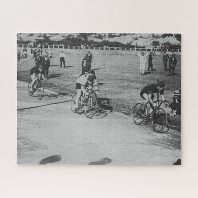 Cycling At The Velodrome Circuit Brisbane 1923 Jigsaw Puzzle (Horizontal)