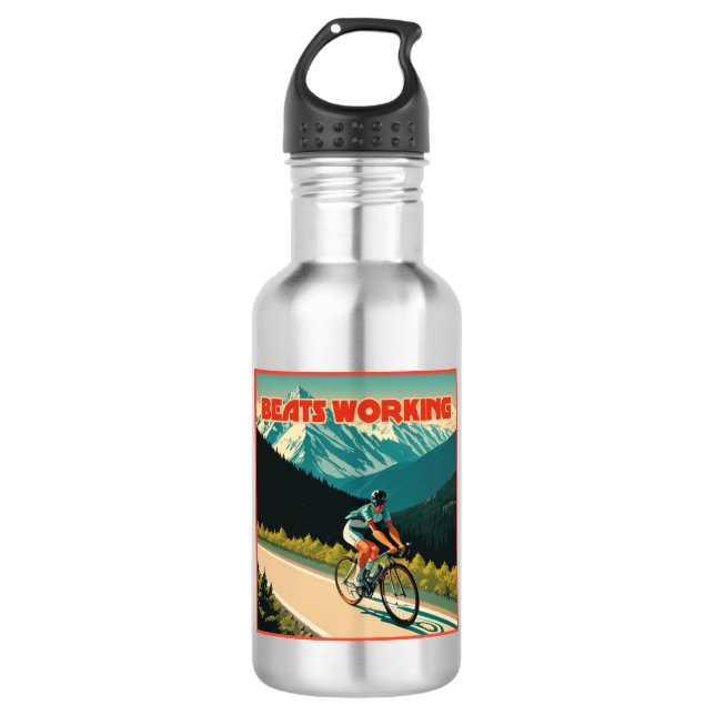 Cycling Beats Working 532 Ml Water Bottle (Front)