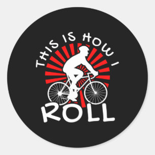 Cycling Bicycle Bike Bmx Biker Cycle Bicyclette To Classic Round Sticker