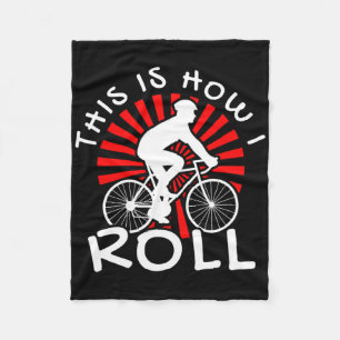 Cycling Bicycle Bike Bmx Biker Cycle Bicyclette To Fleece Blanket