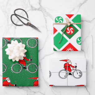 Cycling Bicycle Holiday Gift Wrapping Paper