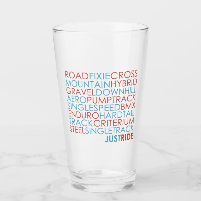 Cycling Bicycles Bikes Mountain Bike Just Ride Glass (Front)