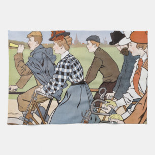 Cycling, Bicycles, Van Caspel Tea Towel