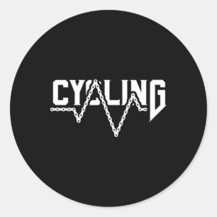 Cycling Bike Bicyclist Cyclist Bicycle Classic Round Sticker