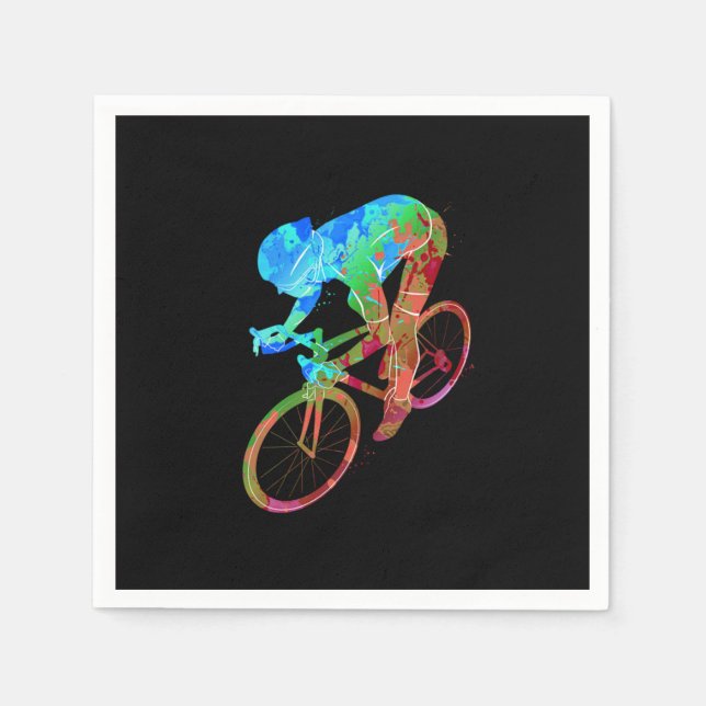 Cycling Bike Mountain Bike Biking Cycling Gift Napkin (Front)