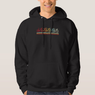 Cycling Bike Sport Retro Style Bike for Cyclists Hoodie